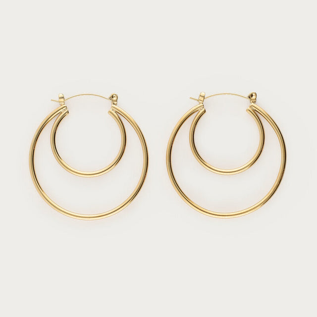 My Jewellery store dobbelte hoops i guld