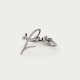 My Jewellery justerbar ring i rustfrit stål med håndskrevet 'love'-tekst