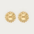 Forgyldte statement-ørestikker med solsikke fra My Jewellery