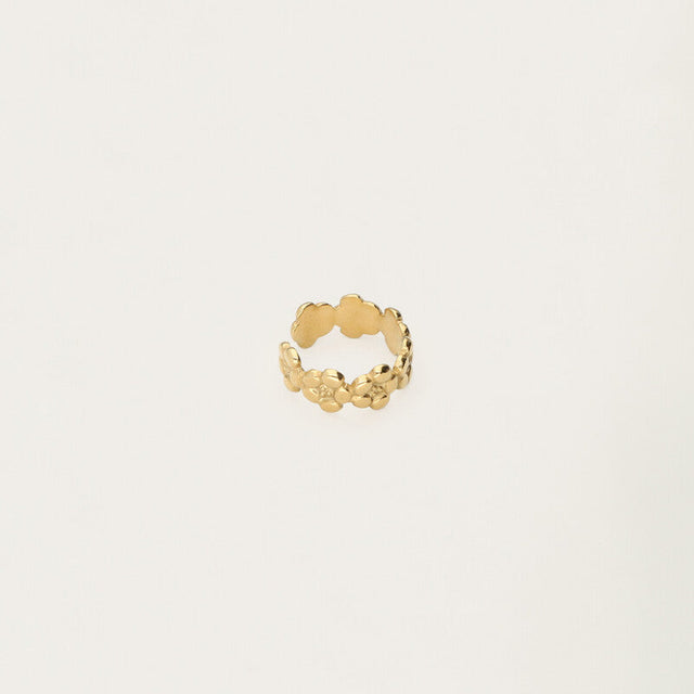 My Jewellery ear cuff med blomster, forgyldt