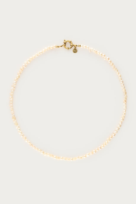 Freshwater pearls and locket necklace - Gold