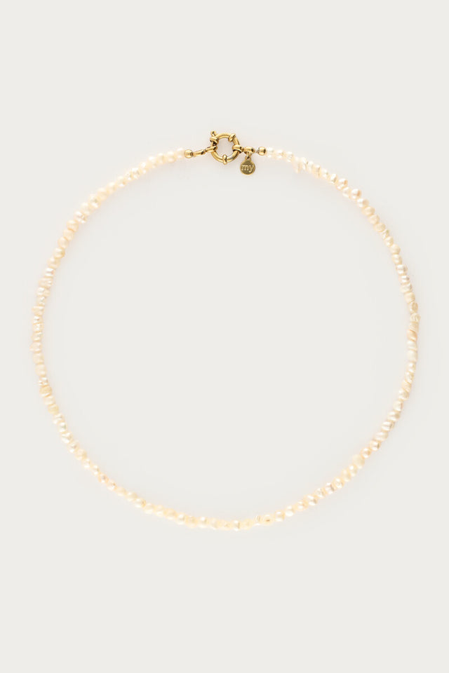 Freshwater pearls and locket necklace - Gold