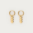My Jewellery hoops med tre hjerter - guld