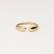 Forgyldt åben ring, set forfra
