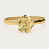 My Jewellery bangle-armbånd med blomst, forgyldt