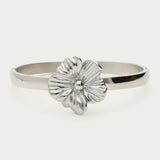 My Jewellery bangle-armbånd med blomst i sølv