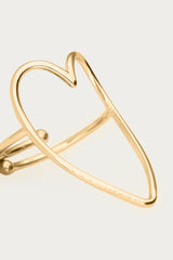Open heart ring close up
