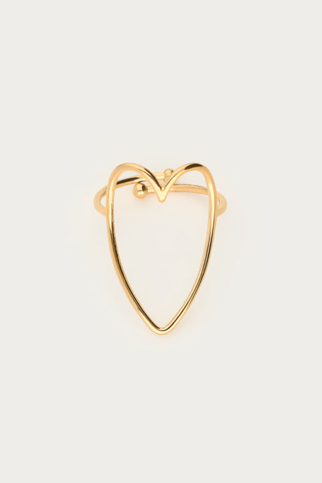Open heart ring - Gold