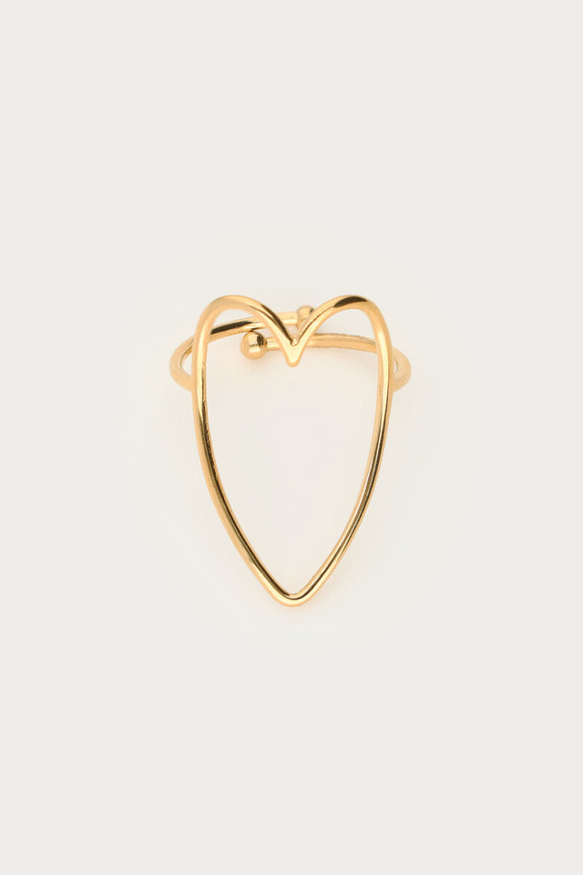 Open heart ring - Gold