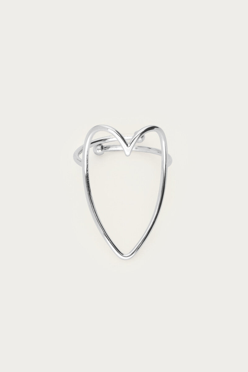Open heart ring - Silver