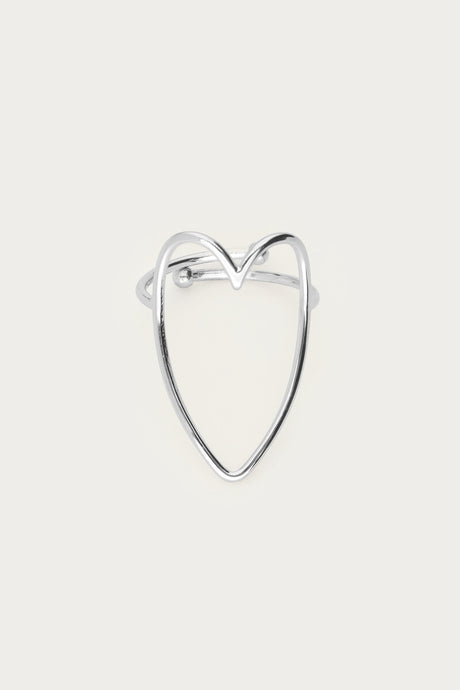 Open heart ring - Silver