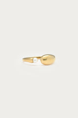 My Jewellery Åben Ring Med Perle - Guld