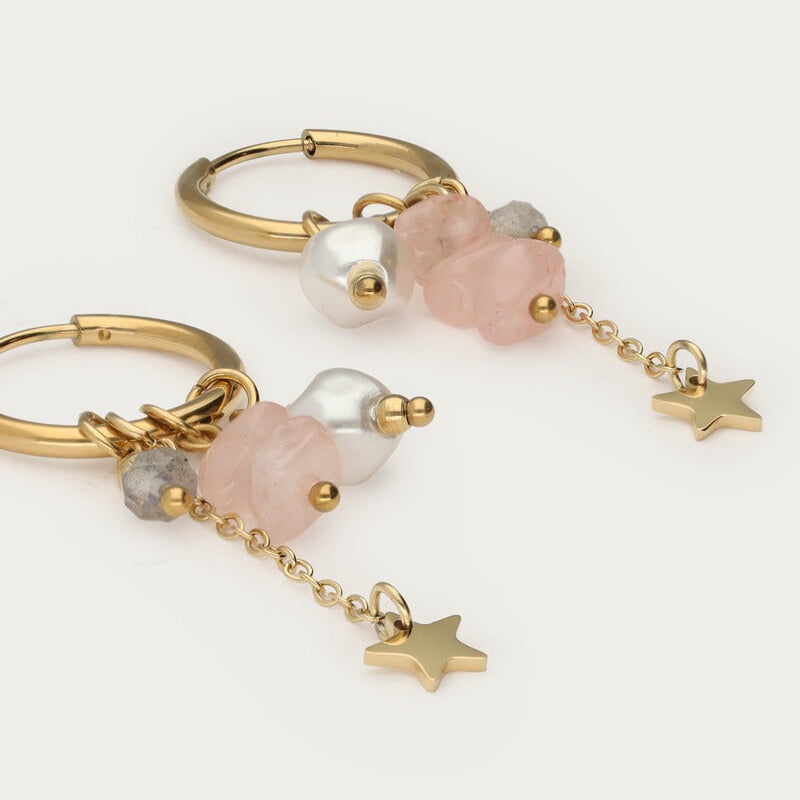 My Jewellery Sunrocks Hoops Med Sten Og Stjerne - Guld
