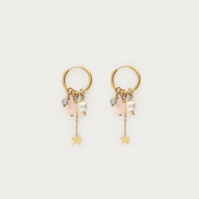 My Jewellery sunrocks hoops med sten og stjerne i guld
