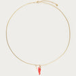 Tropical necklace with parrot