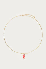 Tropical necklace with parrot