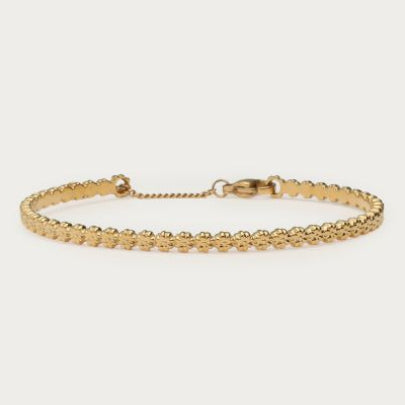 My Jewellery bangle-armbånd med blomster - guld
