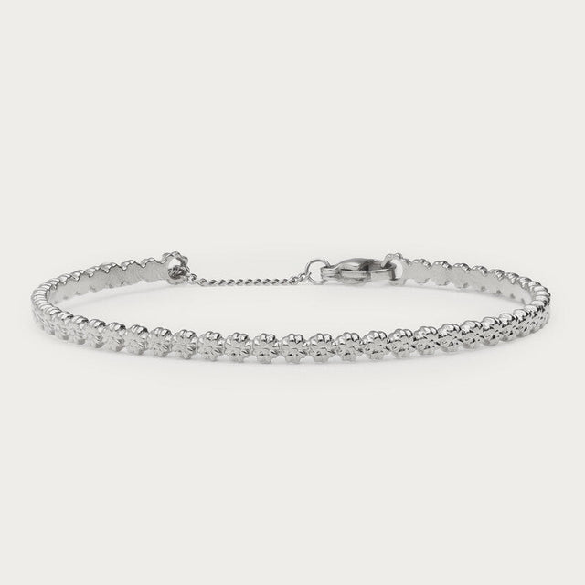 My Jewellery Bangle-Armbånd Med Vintage Blomster i sølv