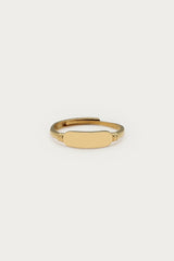 My Jewellery Vintagering Med Plade - Guld