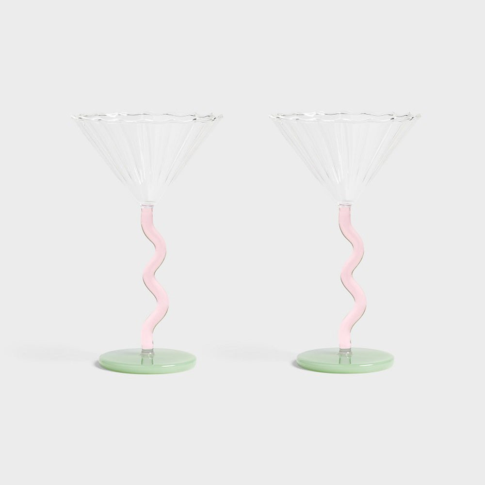 &Klevering Coupe Curve Set of 2 Cocktailglas Glas