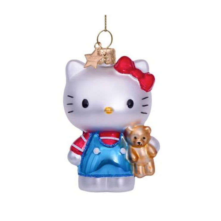 Vondels Ornament Hello Kitty Blue w/Bear Bamse