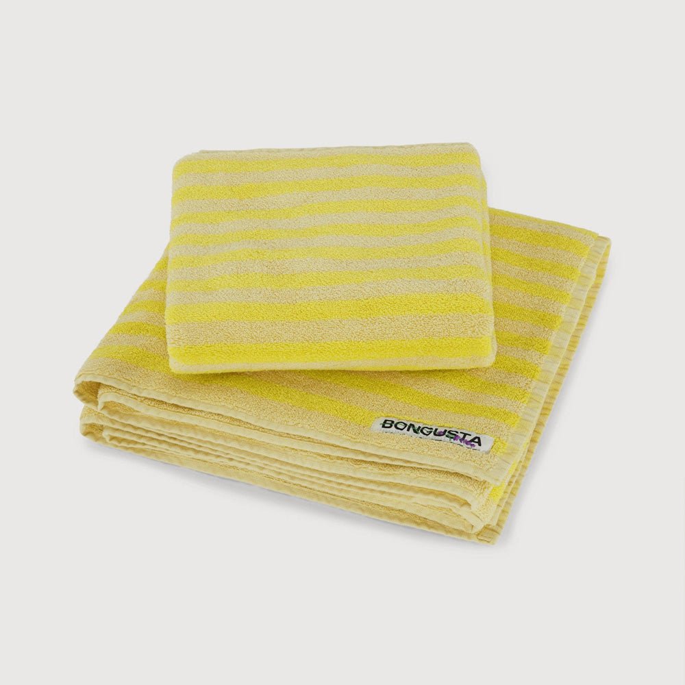 Bongusta Håndklæde Naram Towel Pristine & Neon Yellow