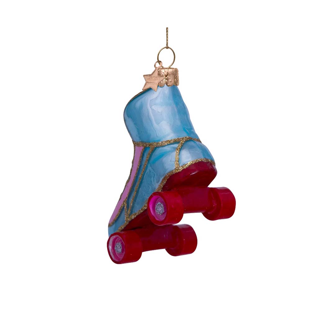 Vondels Ornament Blue/Pink Rollerskate