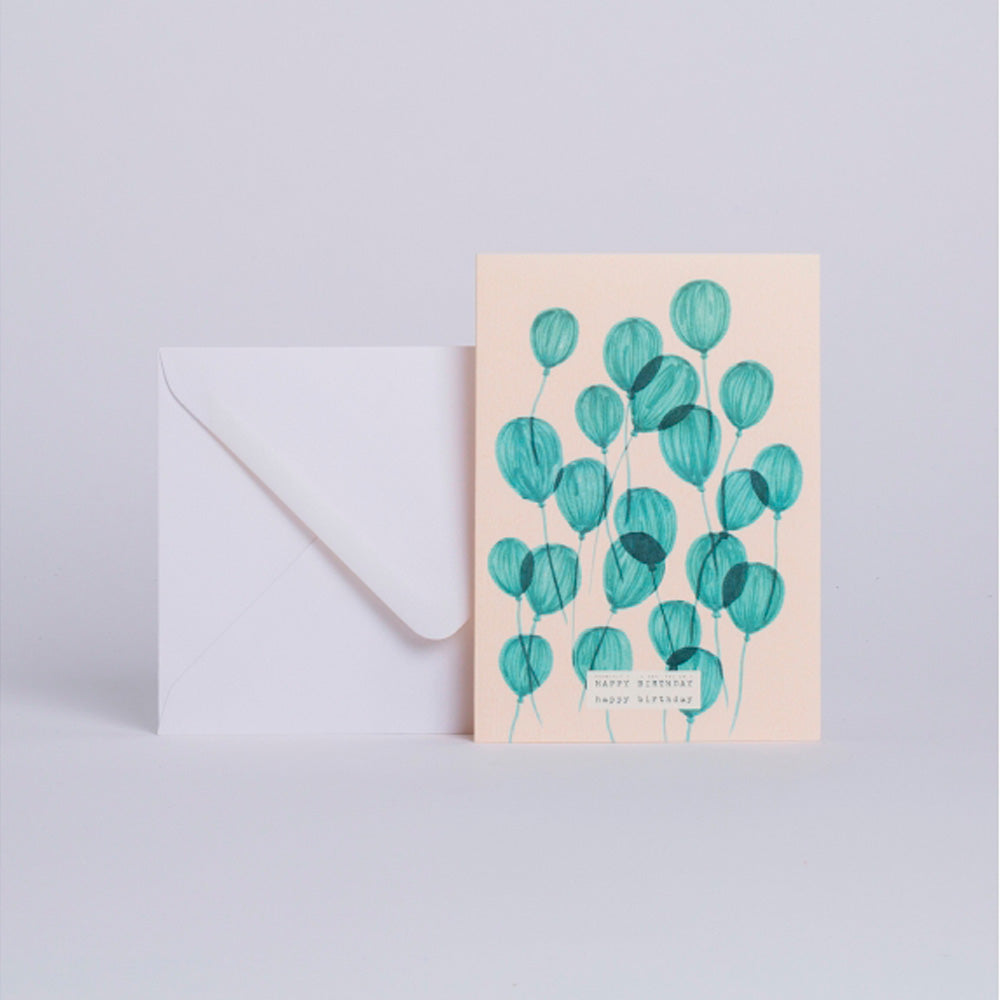 Season Paper Collection Kort Balloner "Happy Birthday"