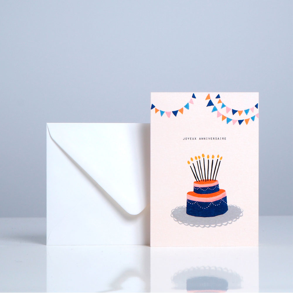 Season Paper Collection Kort Lagkage "Tillykke med fødselsdagen"