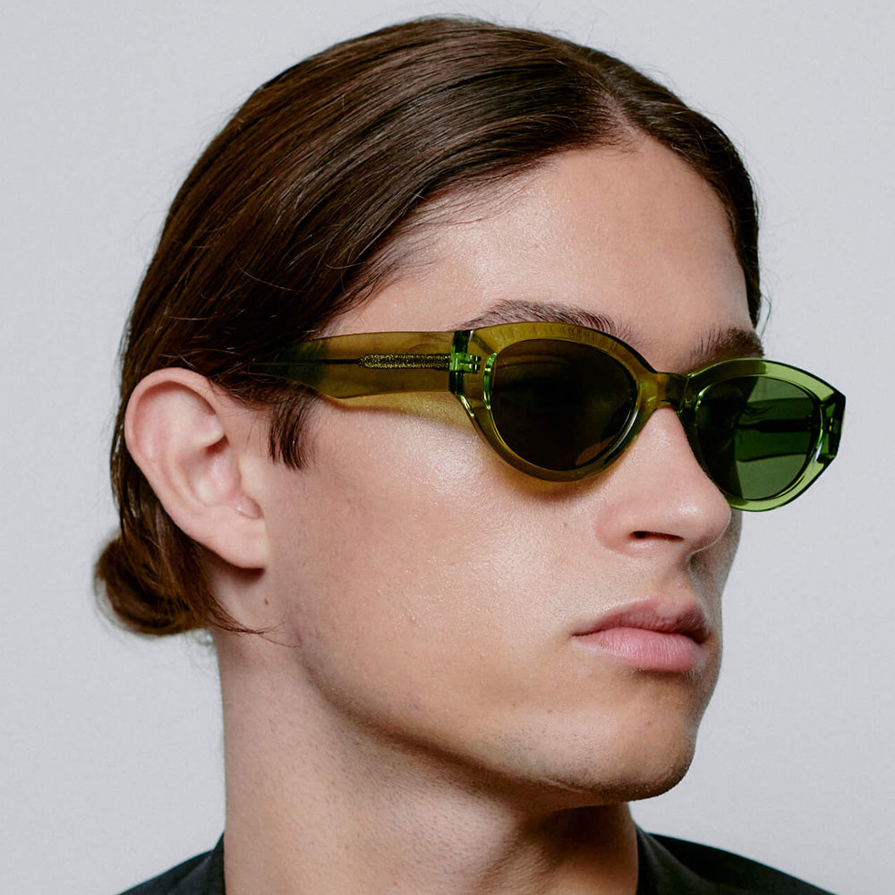 A. Kjærbede Solbriller Winnie Light Olive Transparent